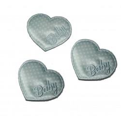 Marbet Iron-On Patch - Baby Light Blue Heart